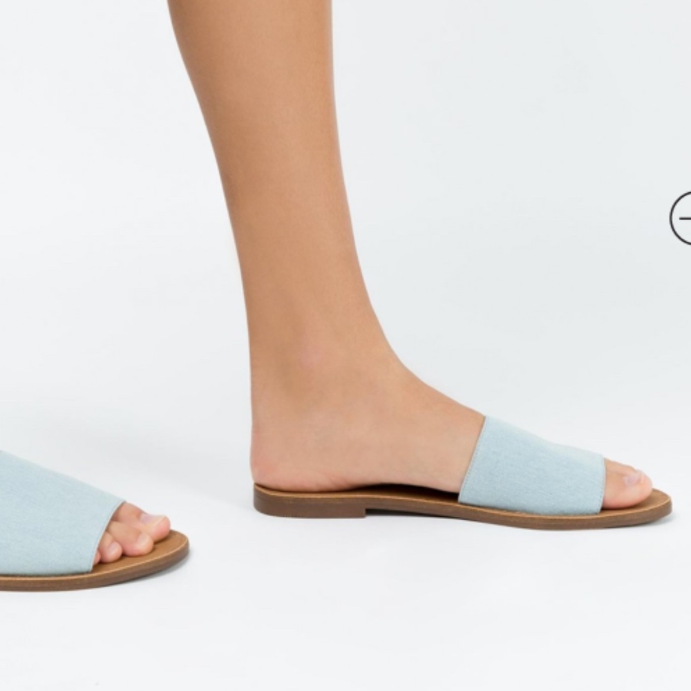 Princess Polly Light Blue Sandals - Picture 1 of 6